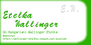 etelka wallinger business card